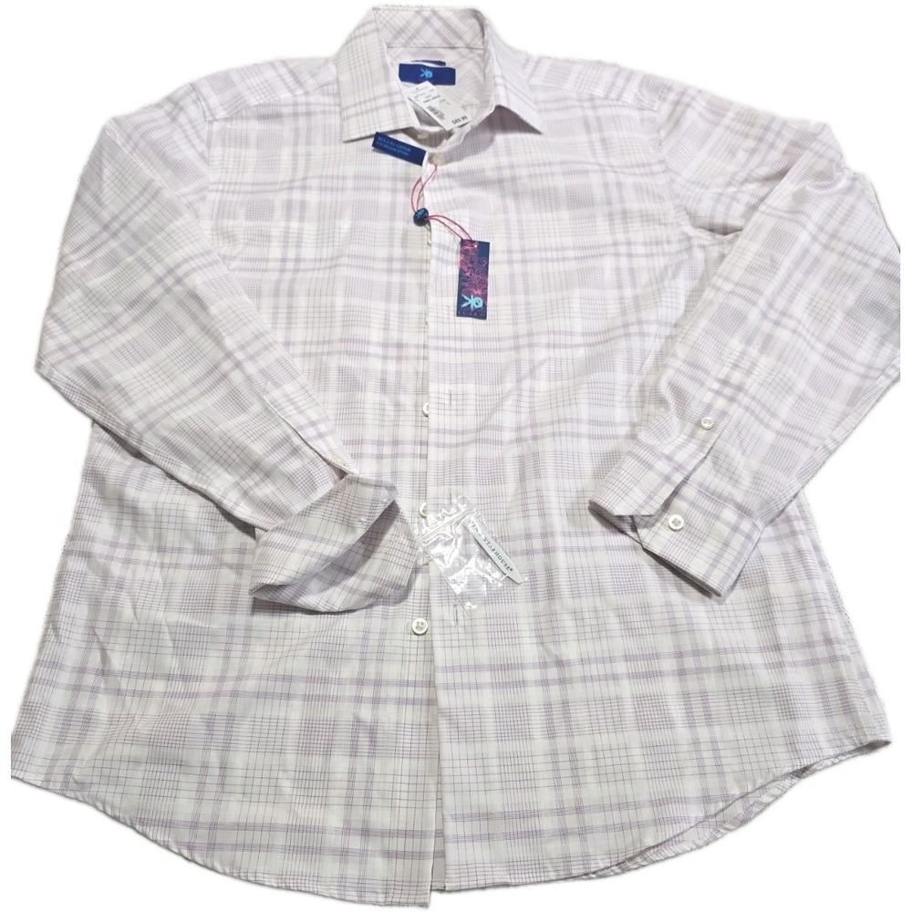 New with Tags, Egara Dress Shirt Slim Fit Long Sleeve Non Iron LARGE